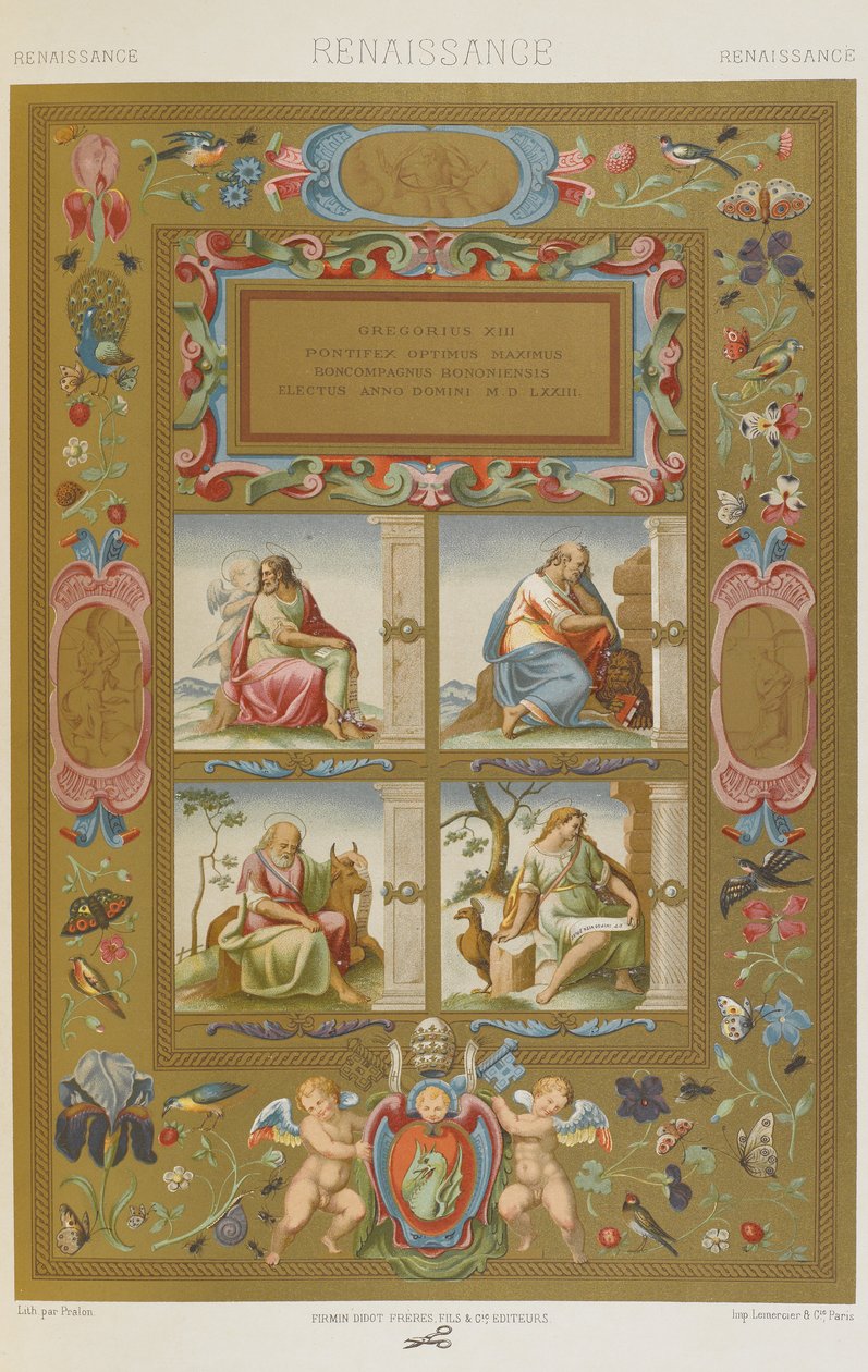 Renascença, placa 61 de "Ornamento Policromático": Cem Placas em Ouro, Prata e Cores