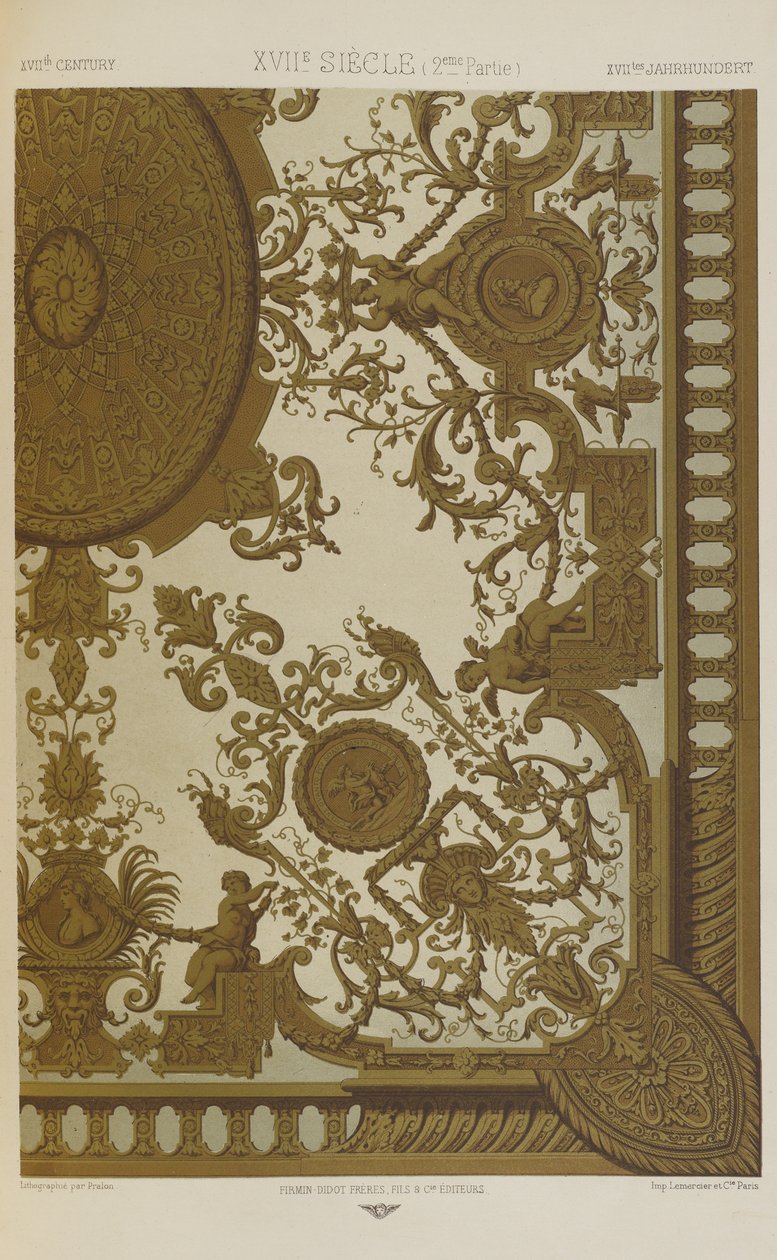 Século XVII, placa 80 de "Ornamento Policromático": Cem Placas em Ouro, Prata e Cores