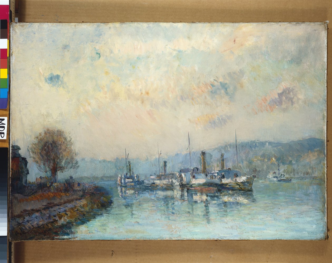 Do Boathouse, nos arredores de Rouen de Albert Charles Lebourg
