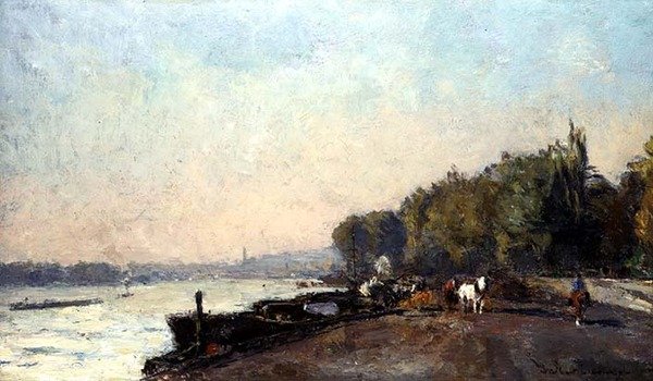 Suresnes in Autumn (óleo sobre tela) de Albert Charles Lebourg