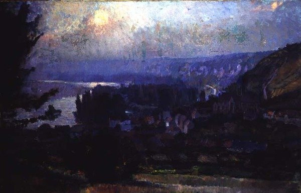 Vista do Vetheuil de Albert Charles Lebourg