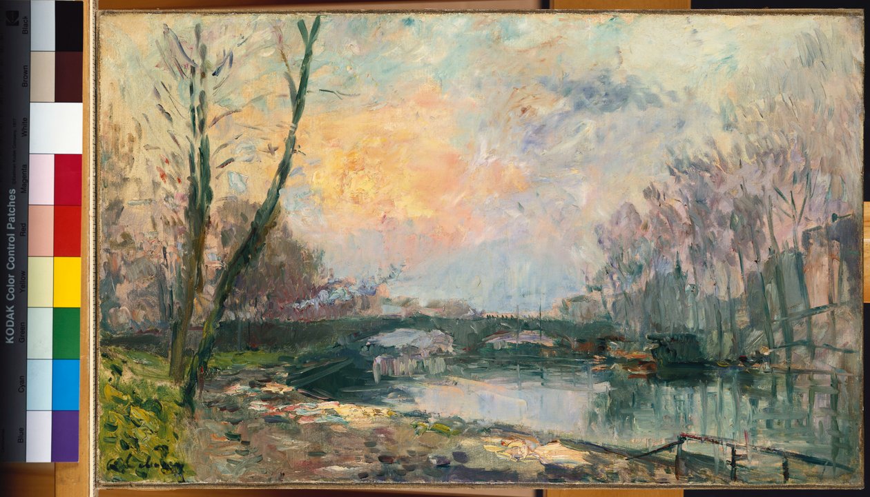 Vista do Sena, Paris de Albert Charles Lebourg