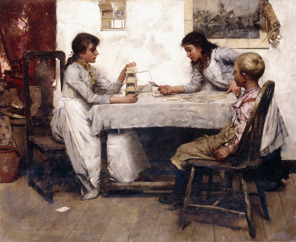 O castelo de cartas, 1888 de Albert Chevallier Tayler