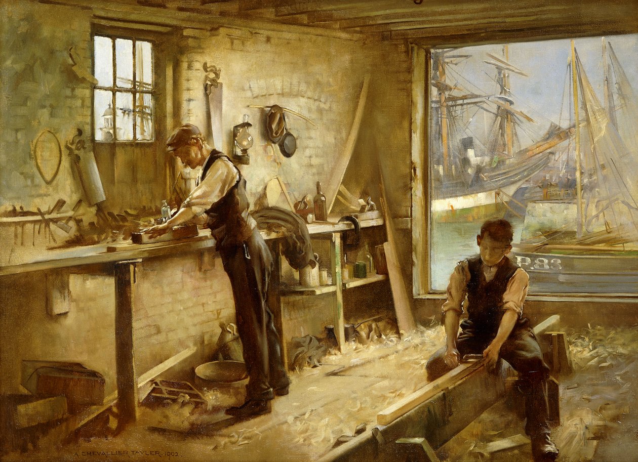 Oficina do Shipwright, 1902 de Albert Chevallier Tayler