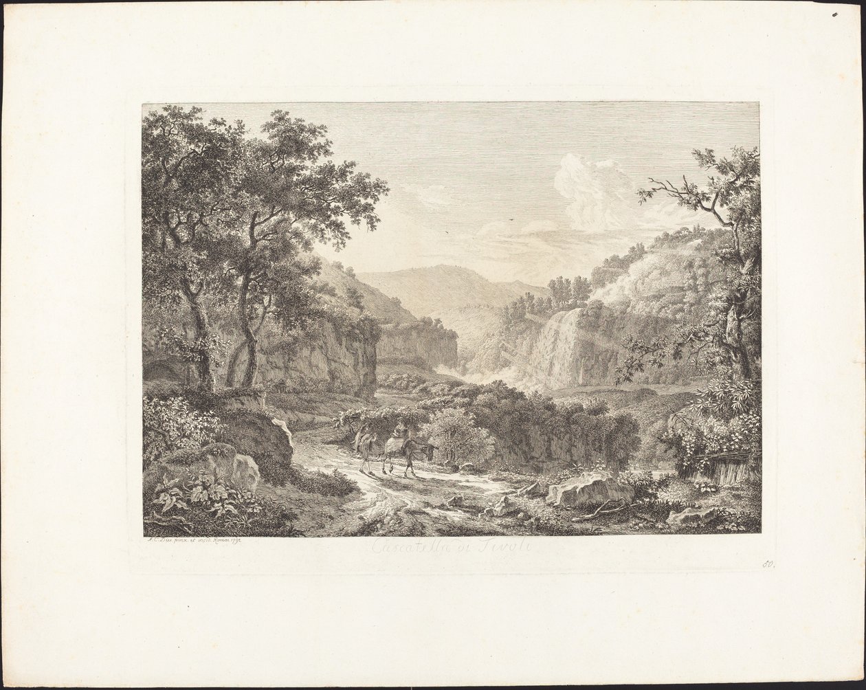 Cascatella di Tivoli, segunda vista de Albert Christoph Dies