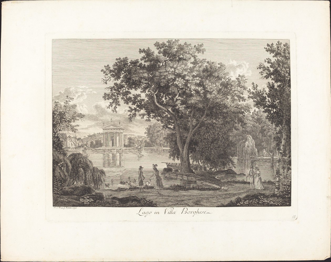 Lago na villa Borghese de Albert Christoph Dies