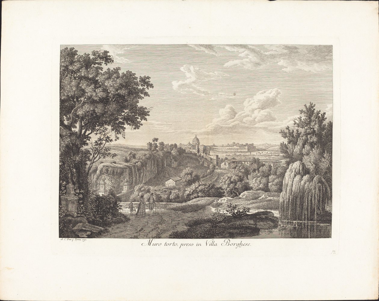 Parede errada, tirada na Villa Borghese de Albert Christoph Dies