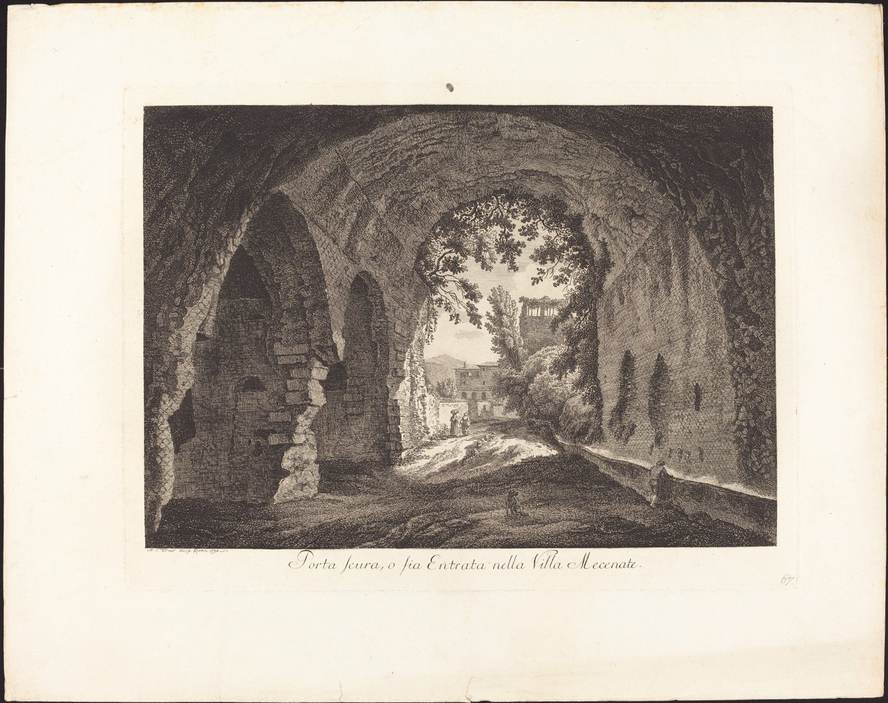 Porta escura ou entrada na vila Mecenas de Albert Christoph Dies