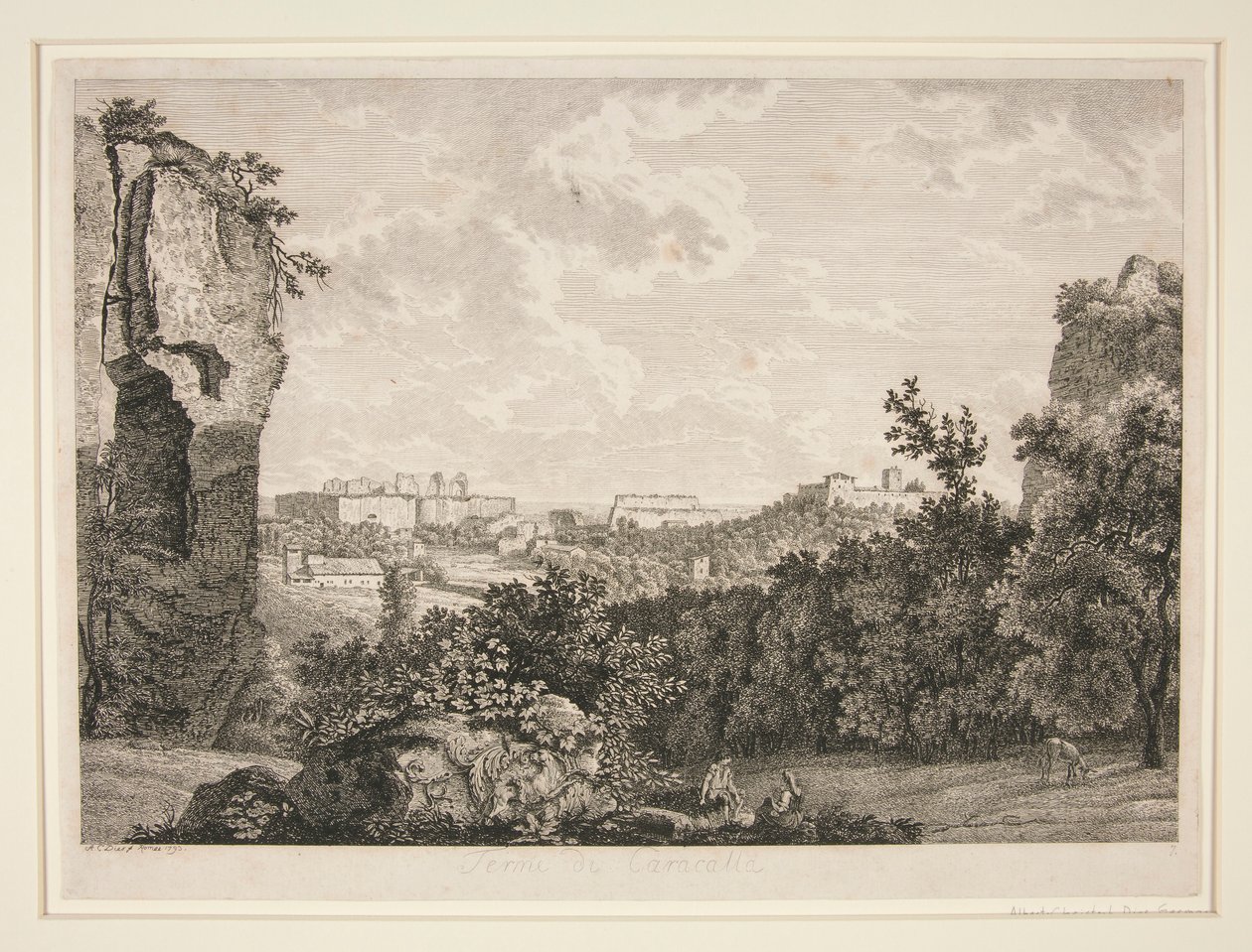 As Termas de Caracalla, Roma de Albert Christoph Dies