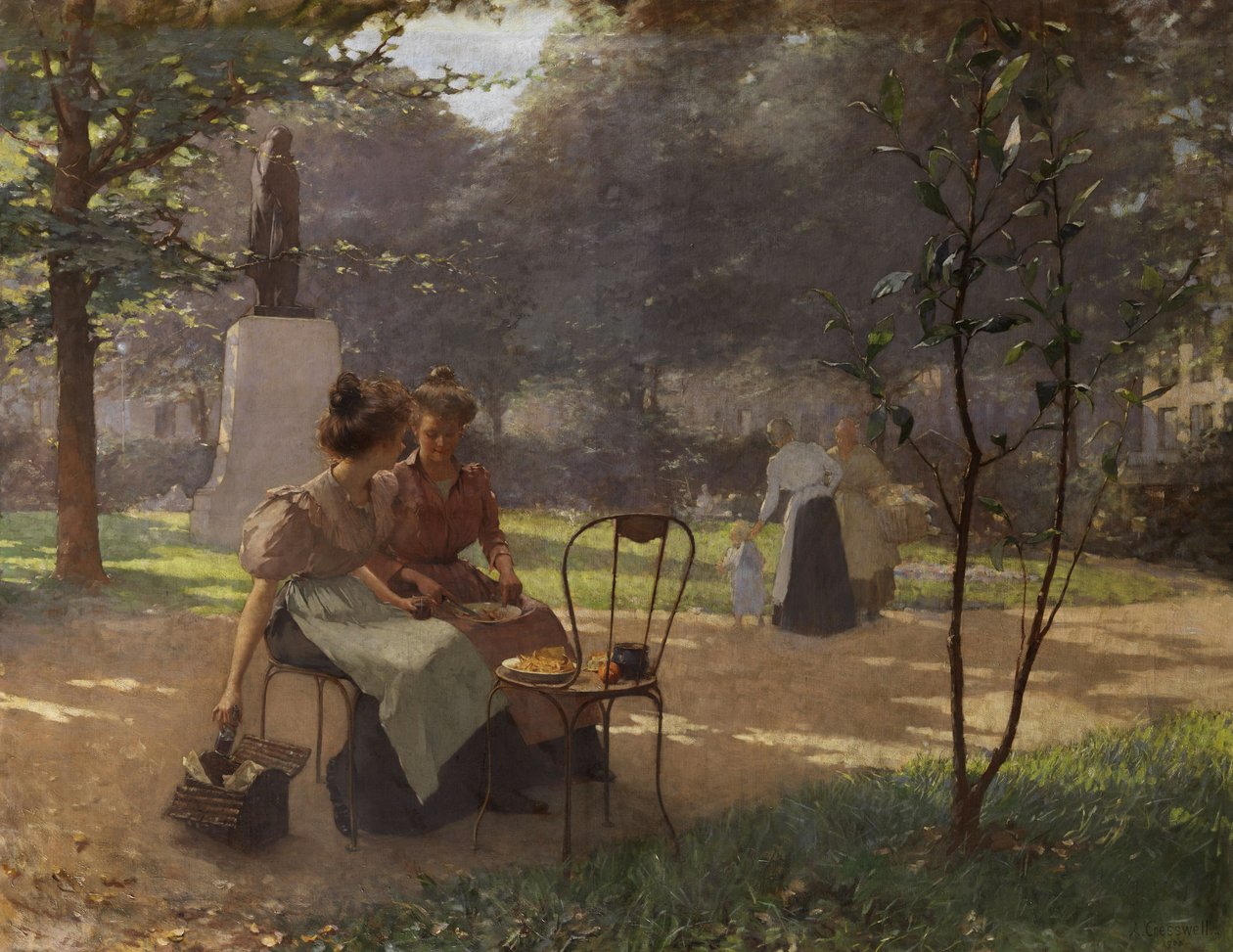 Duas meninas no parque de Albert Cresswell