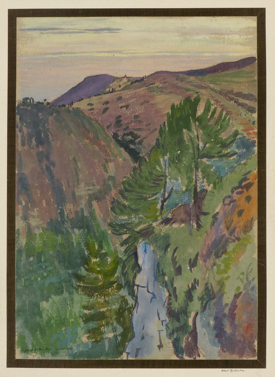 Paisagem em Grasse de Albert Daniel Rutherston