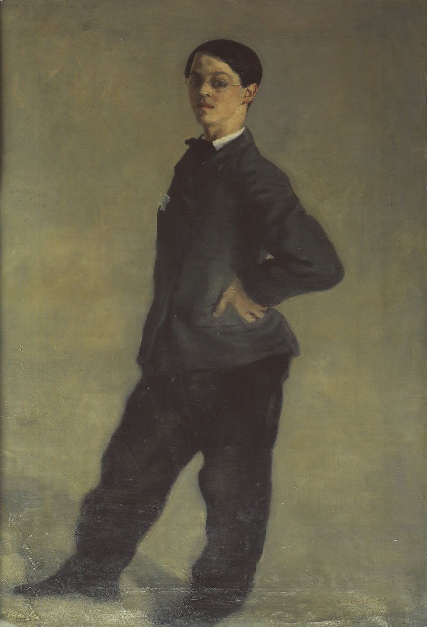 Autorretrato do artista aos 16 anos de Albert Daniel Rutherston
