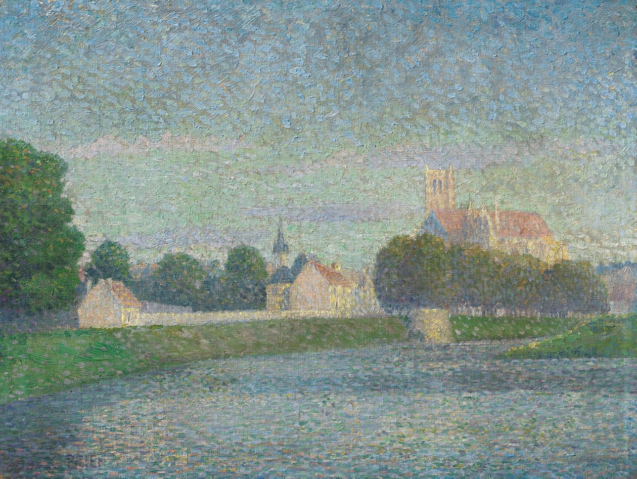 Alemão: Morgen auf der Marne in Meaux Manhã no Marne em Meaux de Albert Dubois-Pillet