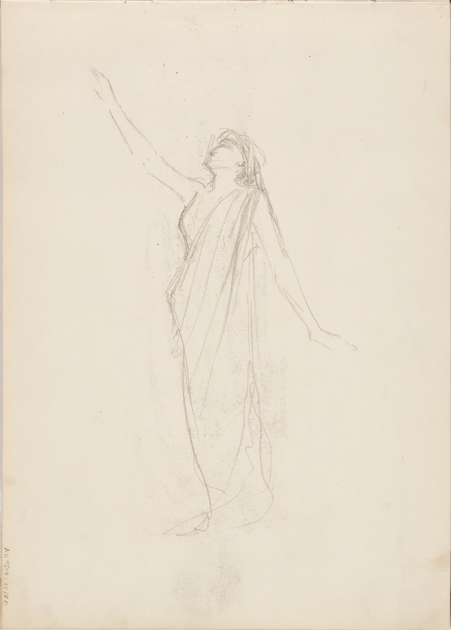 Aino Ackté as Alcestis, sketch de Albert Edelfelt