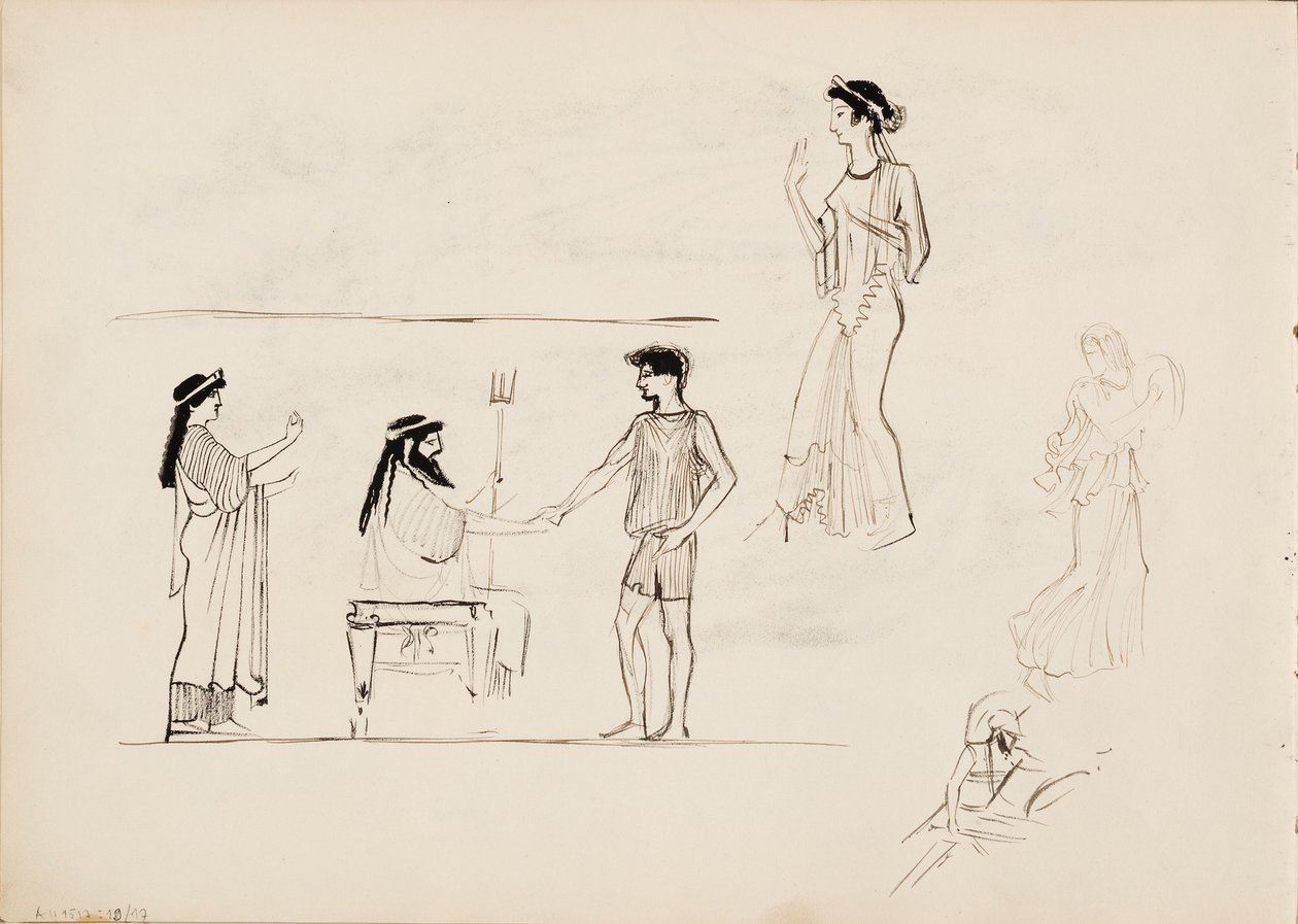Figuras antigas masculinas e femininas de Albert Edelfelt
