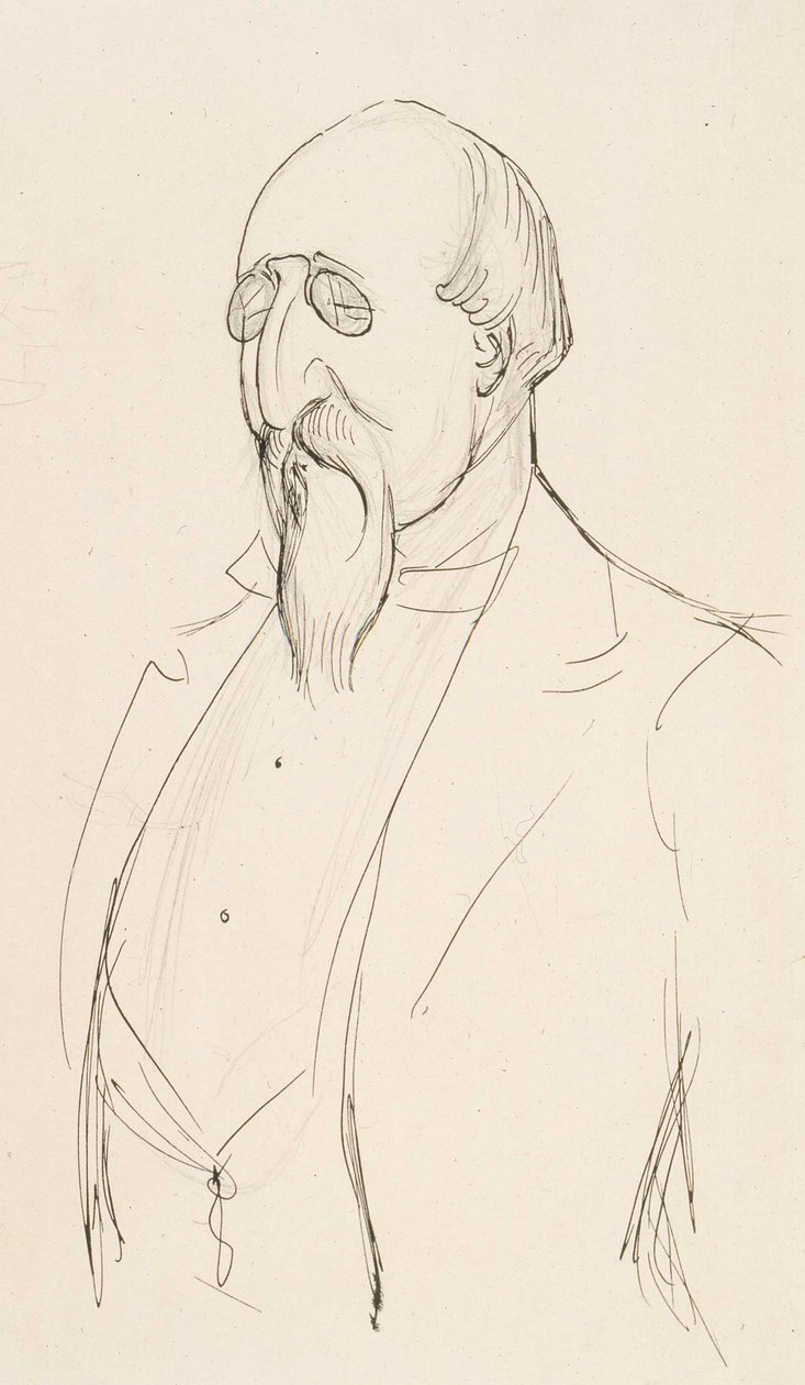 Caricatura de Leo Mechelin de Albert Edelfelt