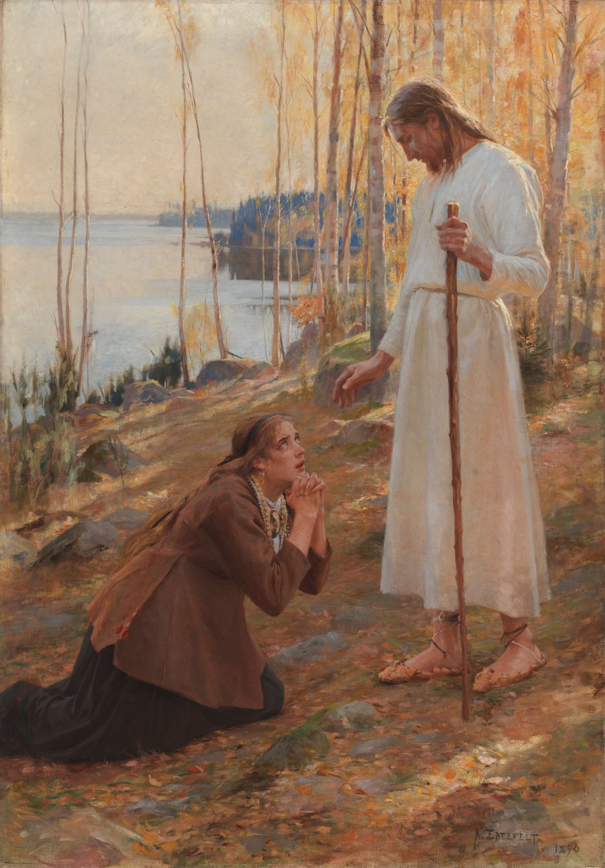 Cristo e Maria Madalena, uma lenda finlandesa de Albert Edelfelt