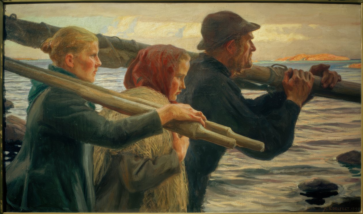 Os skerries exteriores de Albert Gustaf Aristides Edelfelt