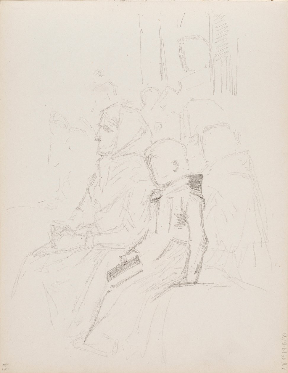 Serviço Divino no Arquipélago de Uusimaa, esboço de Albert Edelfelt