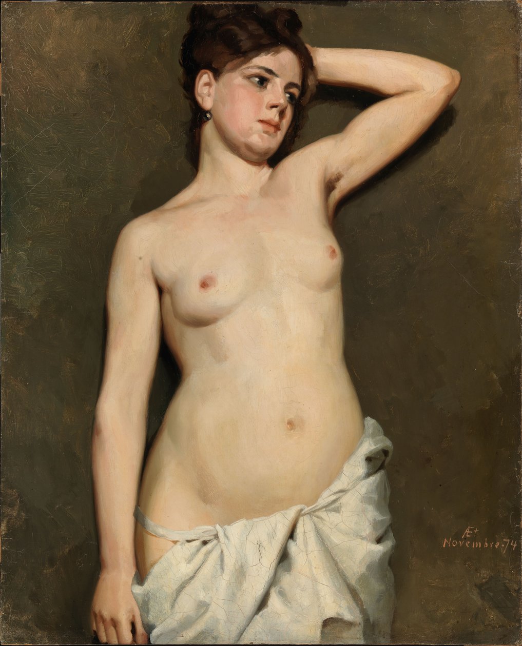 Nu feminino, estudo académico de Albert Edelfelt