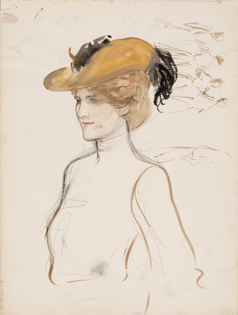 Mulher com um chapéu de Albert Edelfelt
