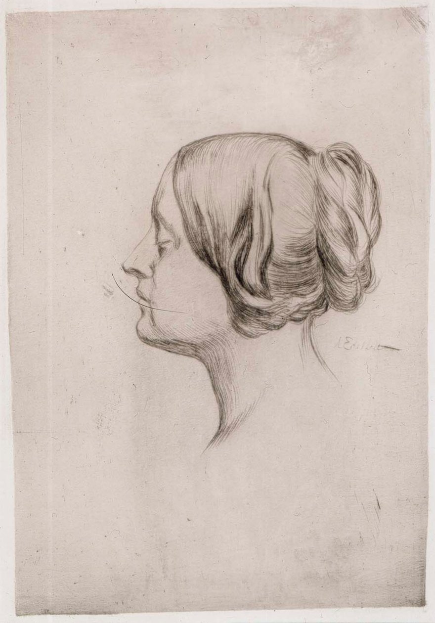 Cabeça de uma mulher de Albert Edelfelt