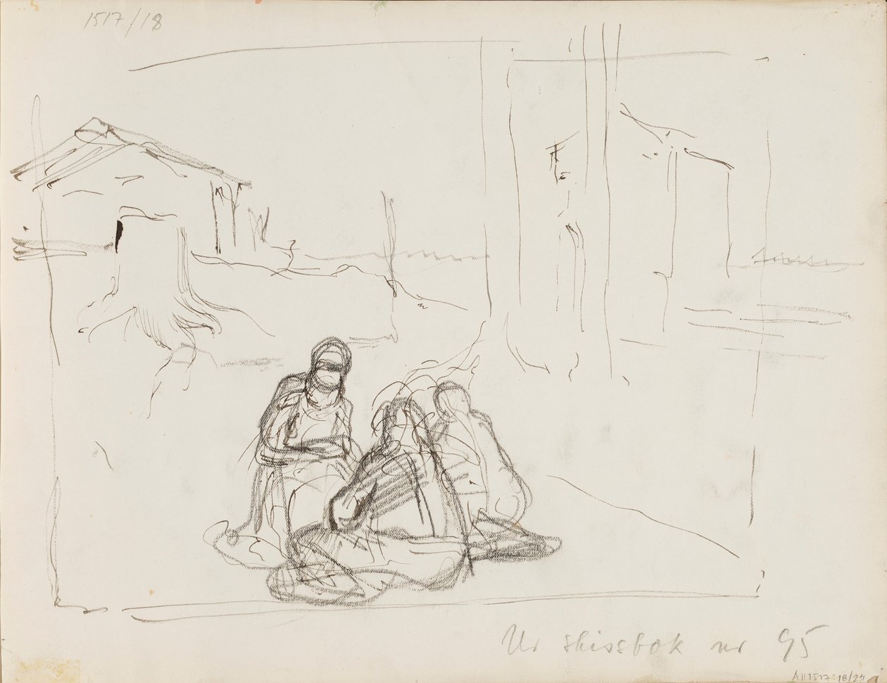 Esboços de carácter na paisagem de Albert Edelfelt