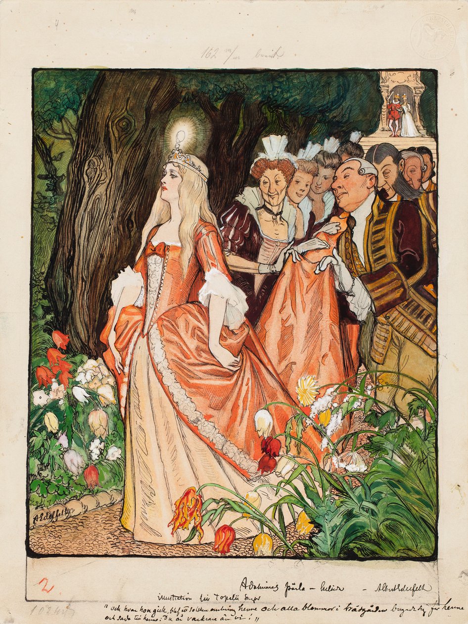 Ilustração da Pérola de Adalmina de Albert Edelfelt