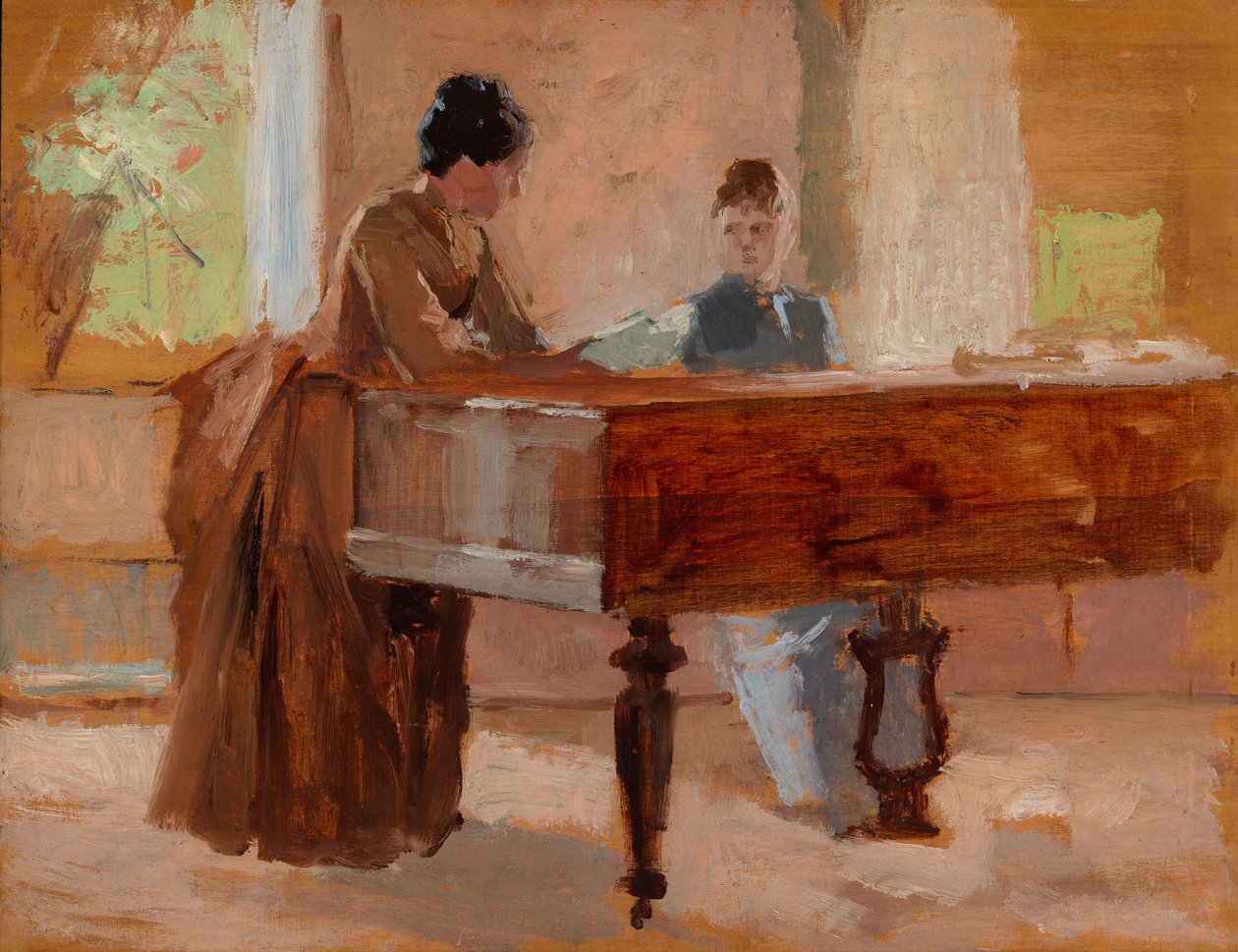 Na Sala de Estar de Haikko, esboço para «Uma Melodia Antiga» de Albert Edelfelt