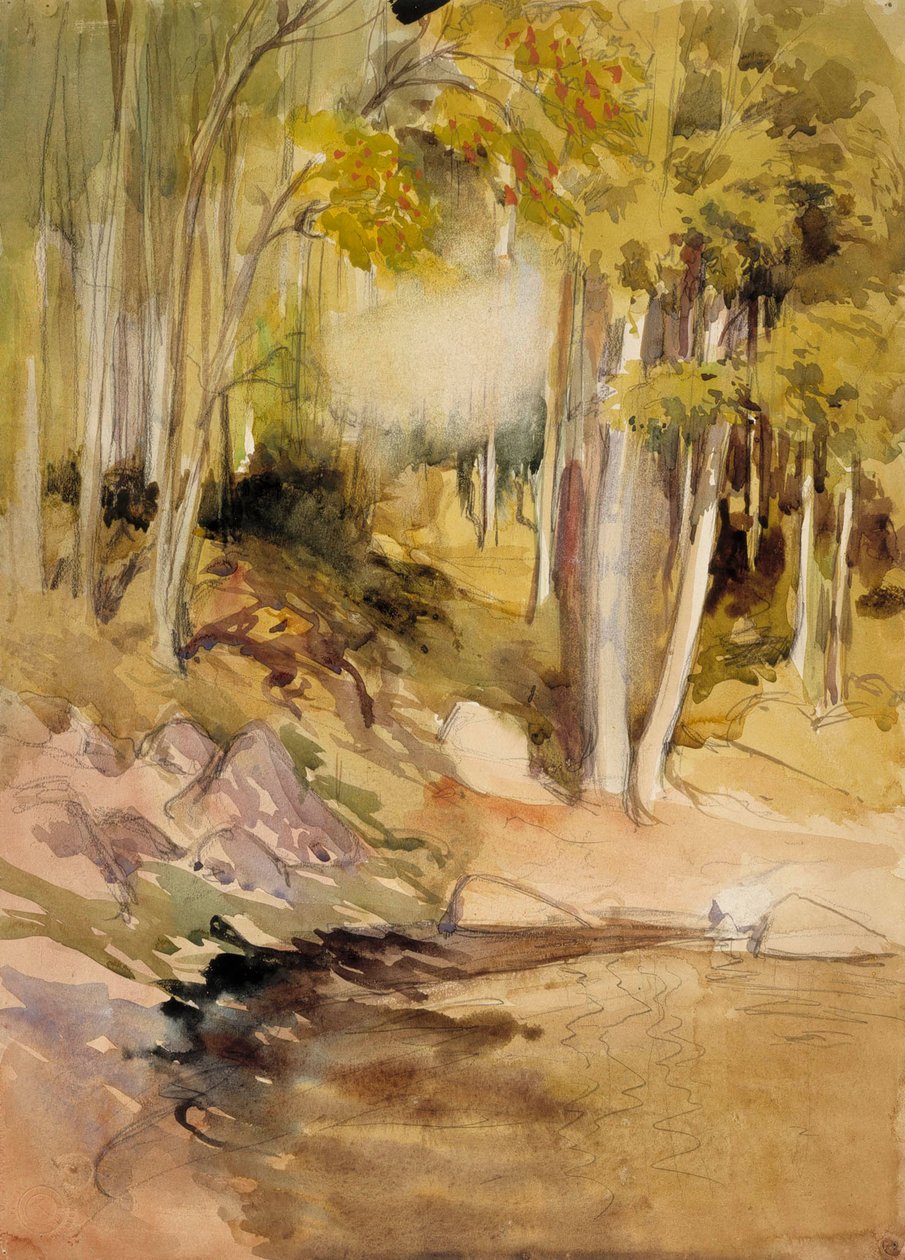 No bosque de Albert Edelfelt