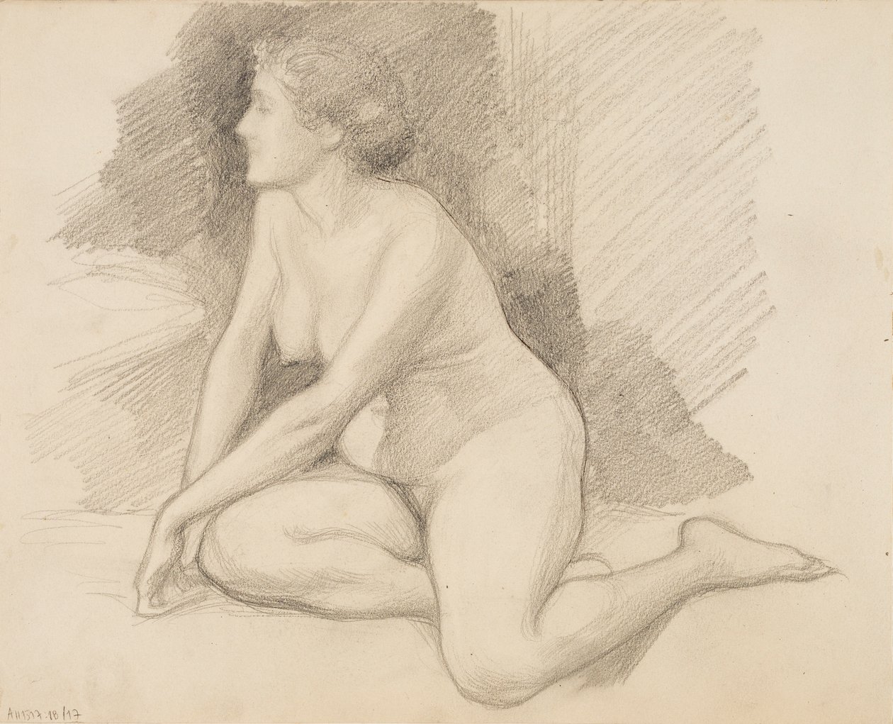 Sentar-se nu de Albert Edelfelt