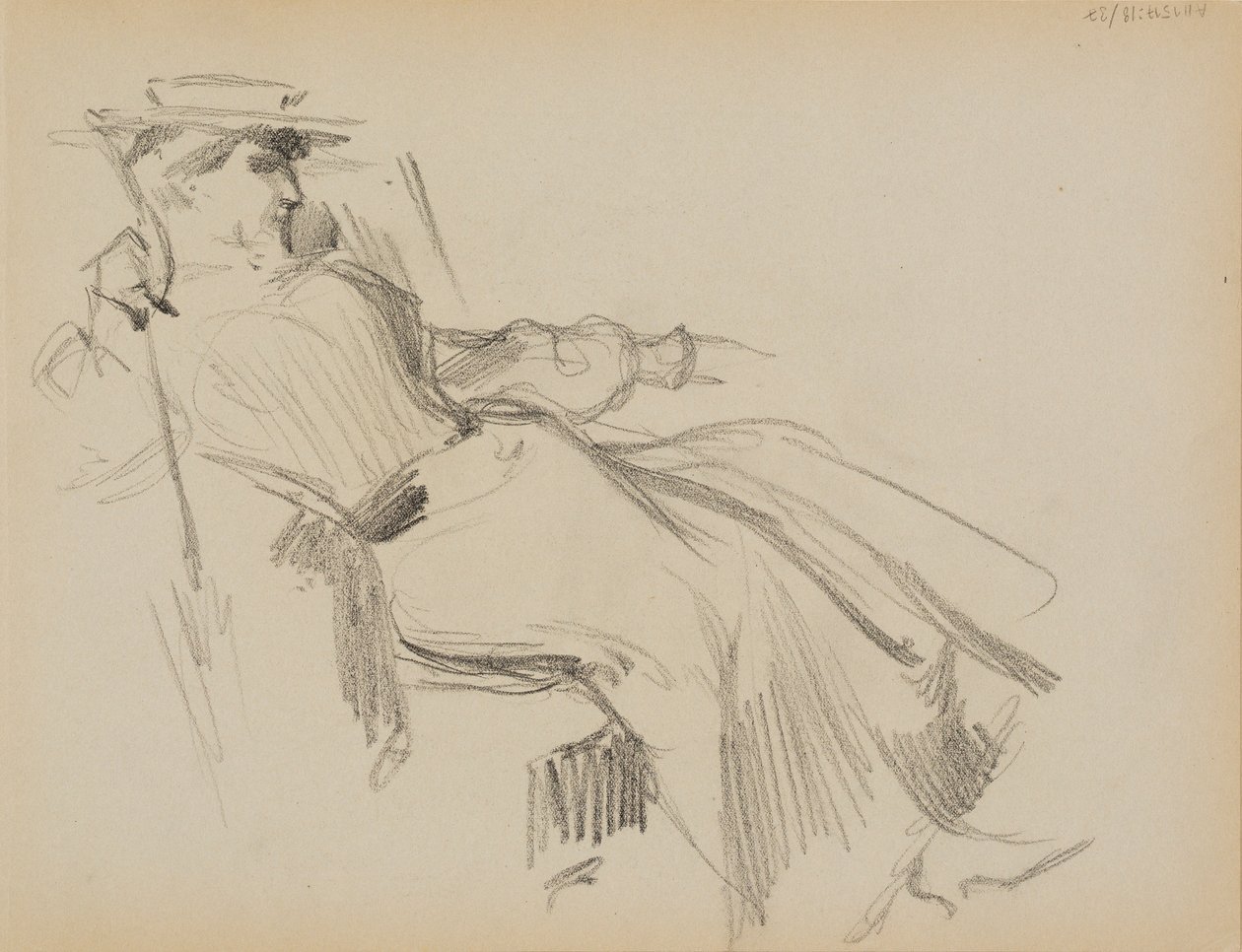 Mulher sentada de Albert Edelfelt