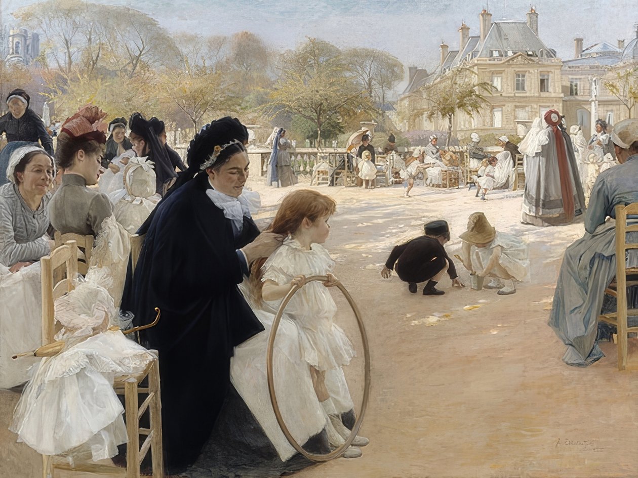 Jardim de Luxemburgo, Paris. 1887 de Albert Gustaf Aristides Edelfelt