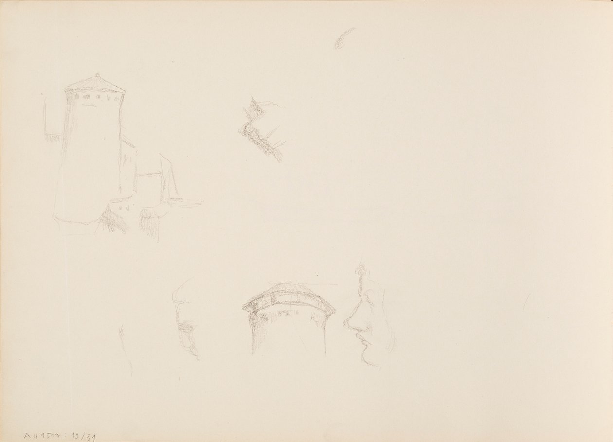 Desenhos de plantas, Torre de Savonlinna de Albert Edelfelt