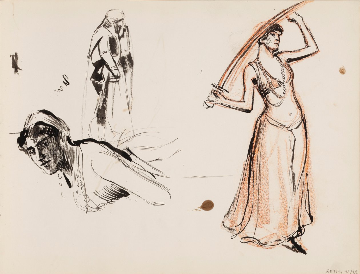 Três personagens femininas de Albert Edelfelt