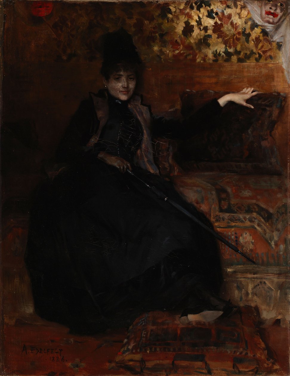 Lady in Black, Thérèse Negra de Albert Edelfelt