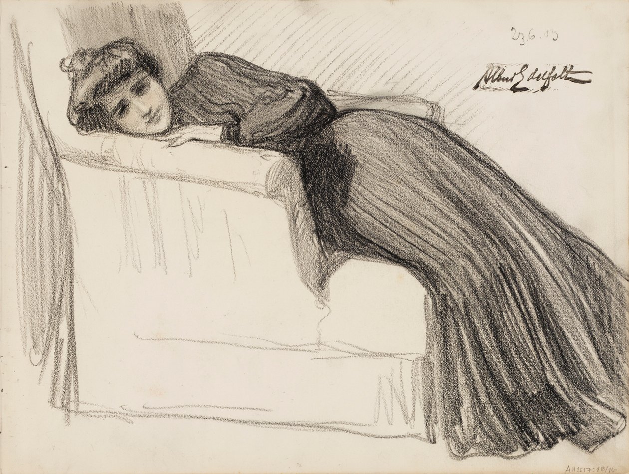 Mulher em repouso de Albert Edelfelt
