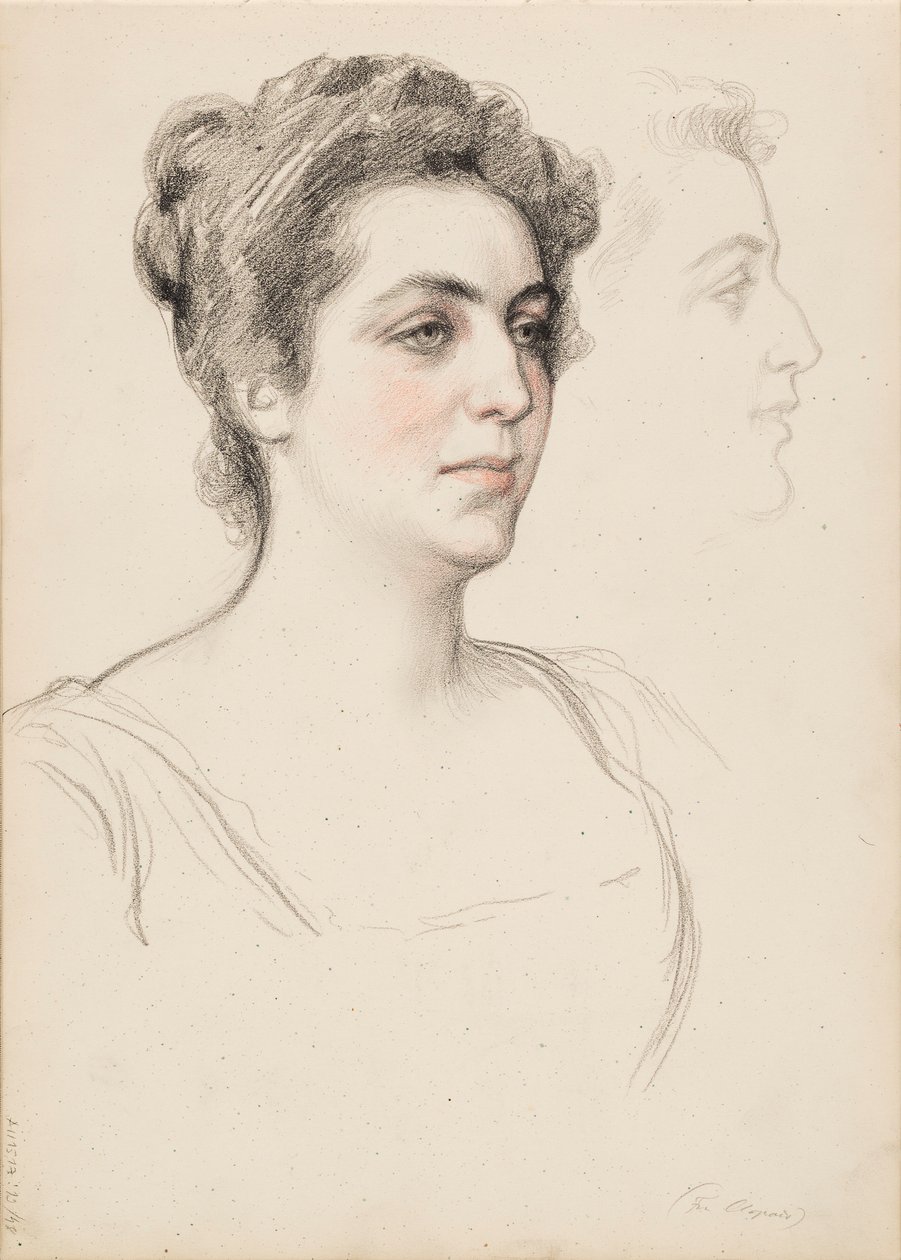Esboço para um retrato de uma mulher de Albert Edelfelt