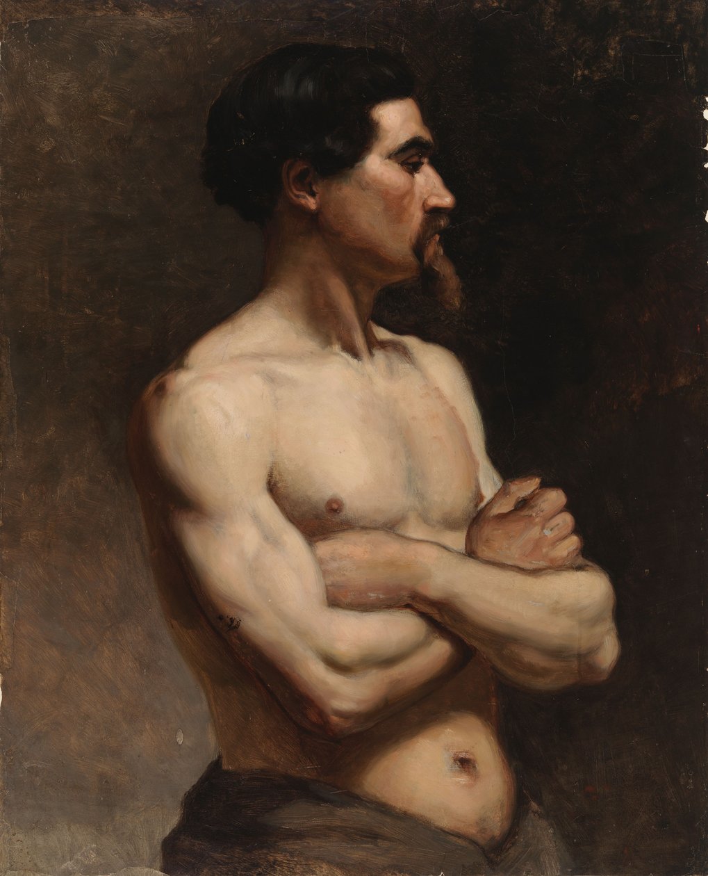Modelo masculino, Estudo da Academia de Albert Edelfelt