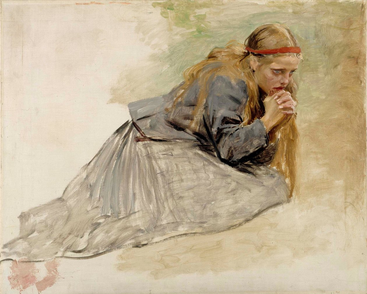 Maria Madalena Ajoelhada, Estudo para a obra «Cristo e Maria Madalena» de Albert Edelfelt