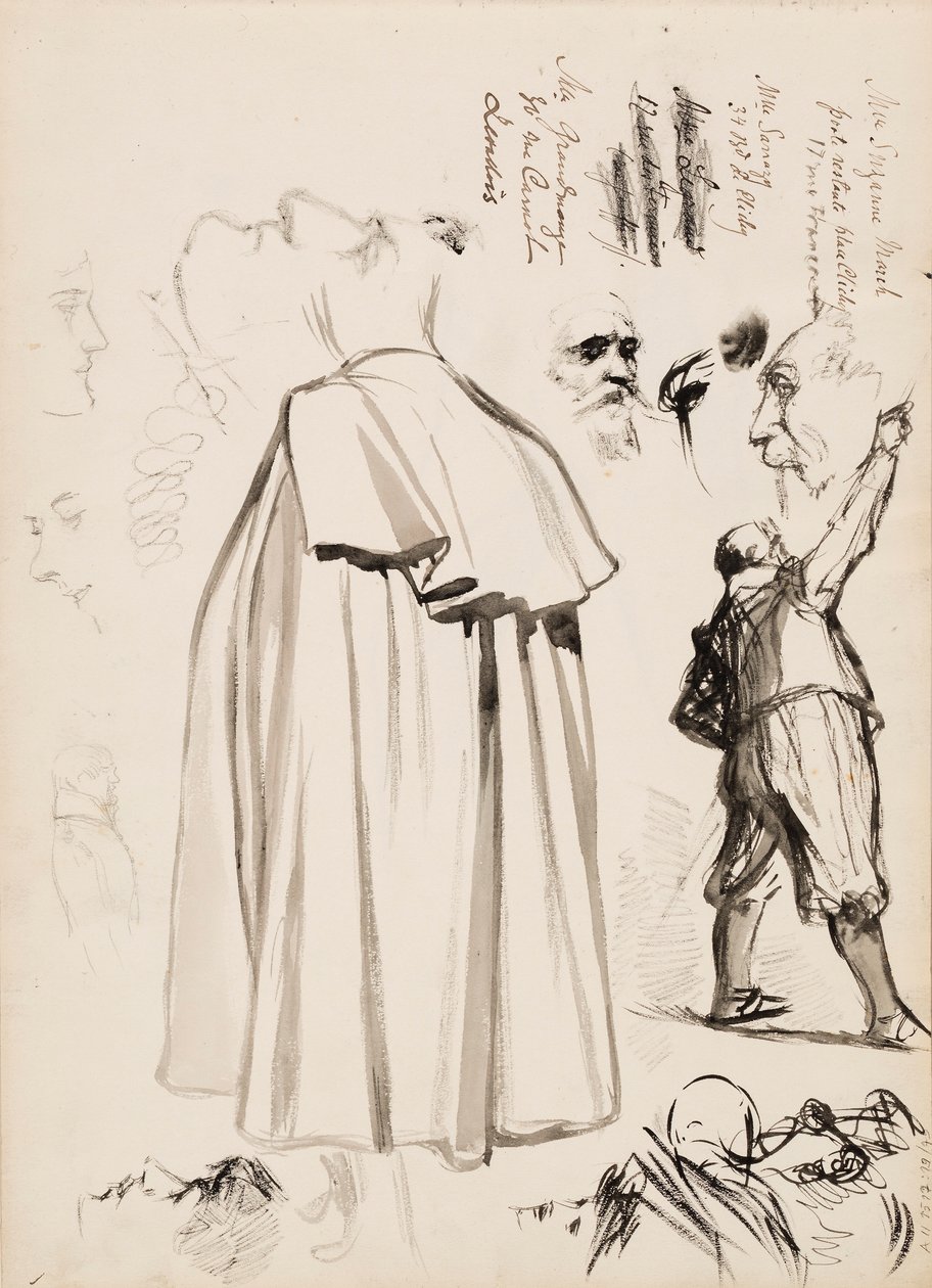 Figuras masculinas, rostos de Albert Edelfelt