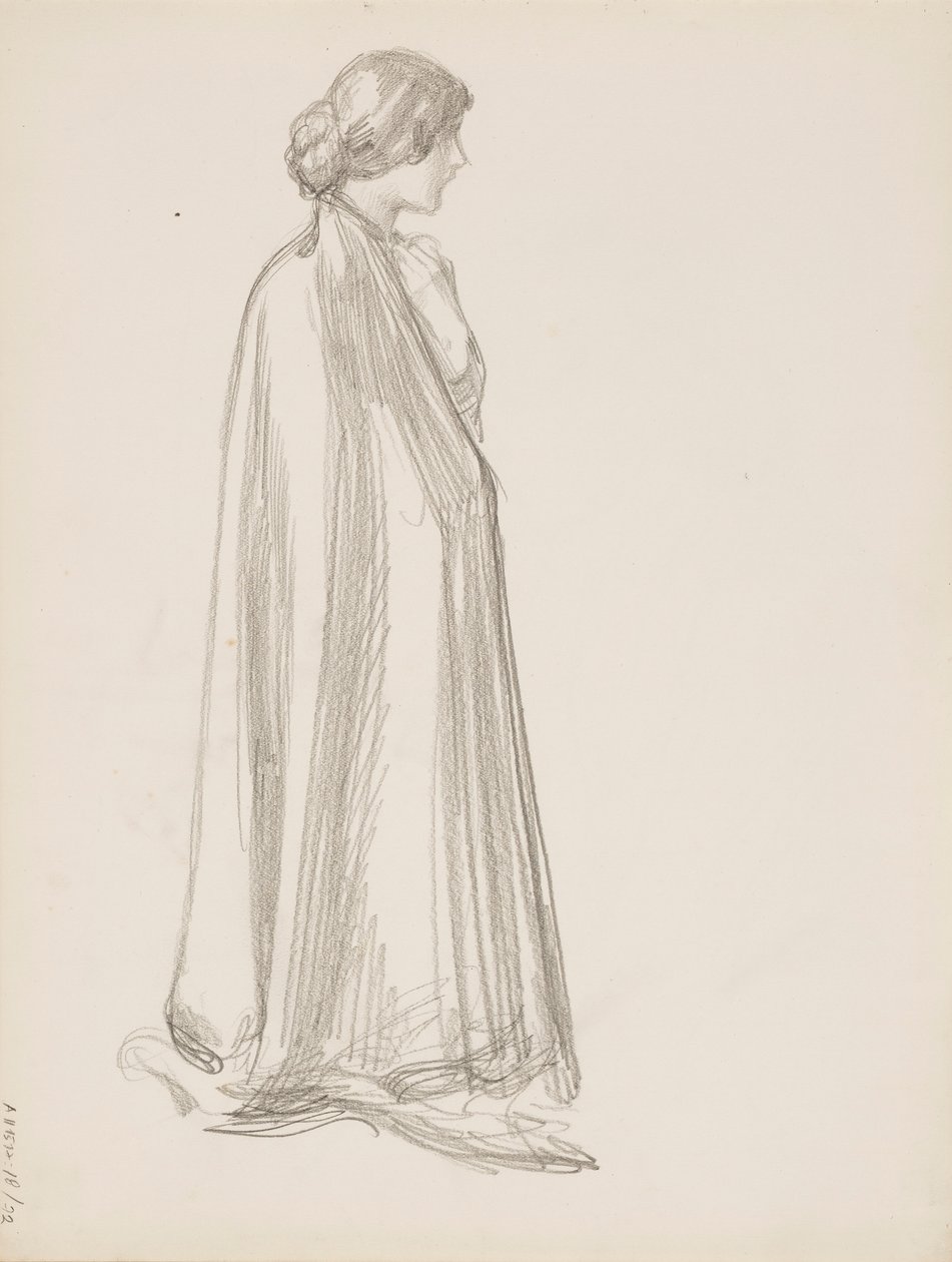 Mulher com uma capa de Albert Edelfelt