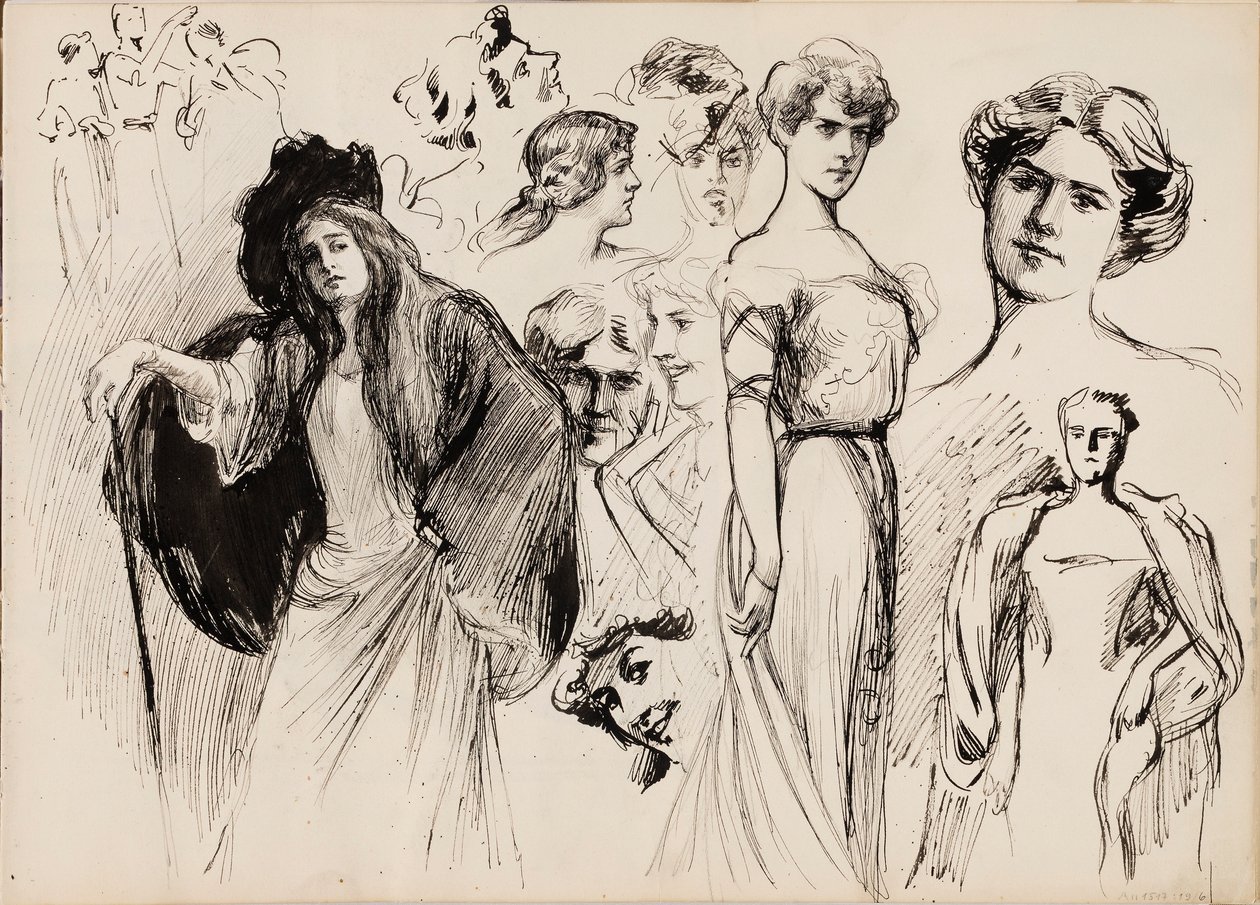 Figuras femininas de Albert Edelfelt
