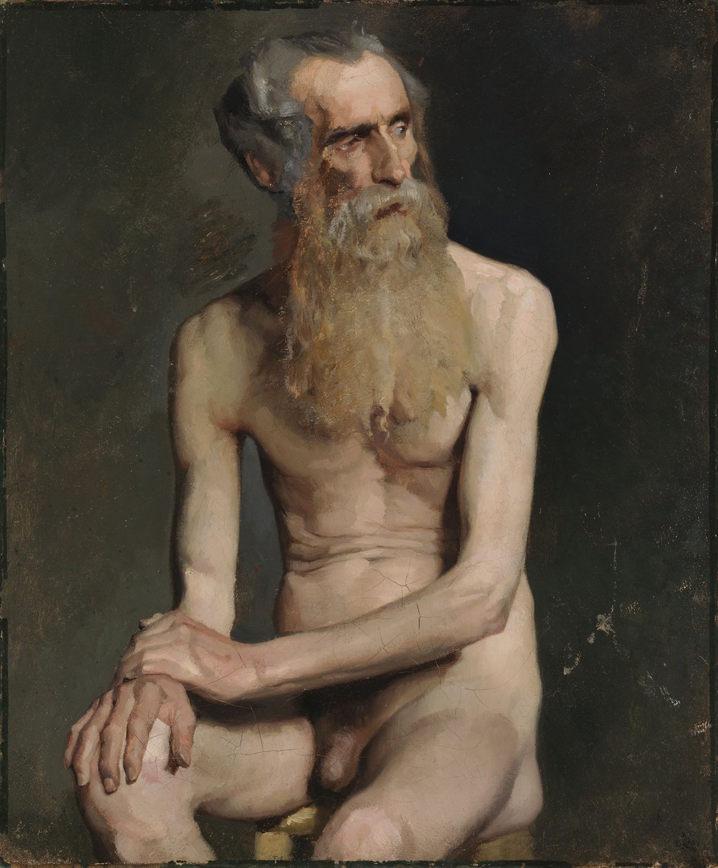 Ancião Sentado, Estudo da Academia de Albert Edelfelt