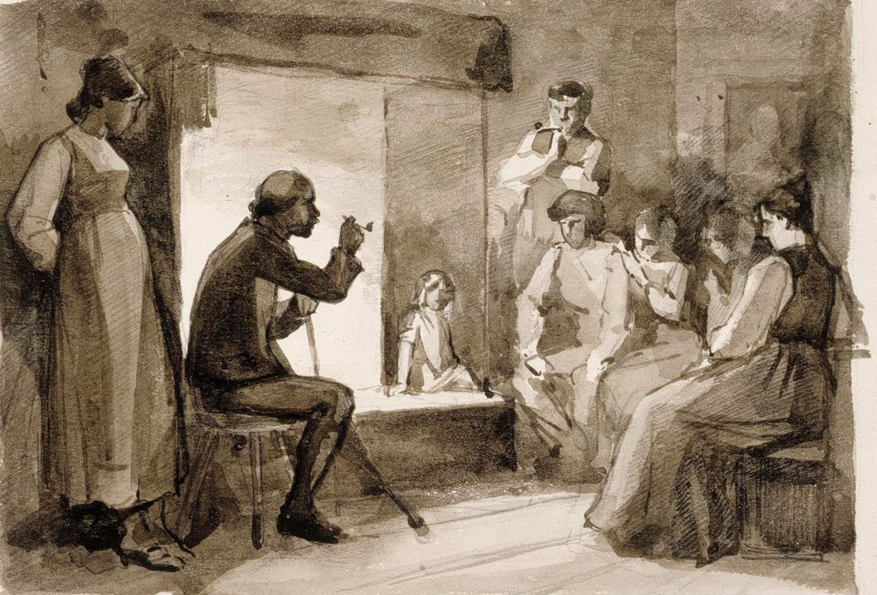 Contos de Pistol, Estudo de Composição II. Ilustrações para «Julqvällen» (Véspera de Natal), de J. L. Runeberg de Albert Edelfelt