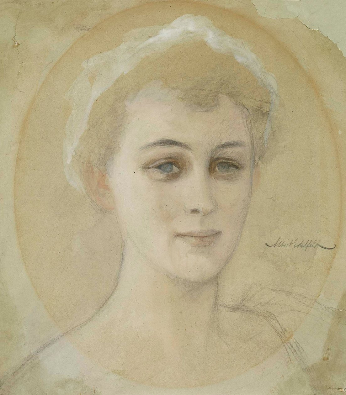 Estudo de retrato da baronesa Naomi (Emi) de la Chapelle de Albert Edelfelt