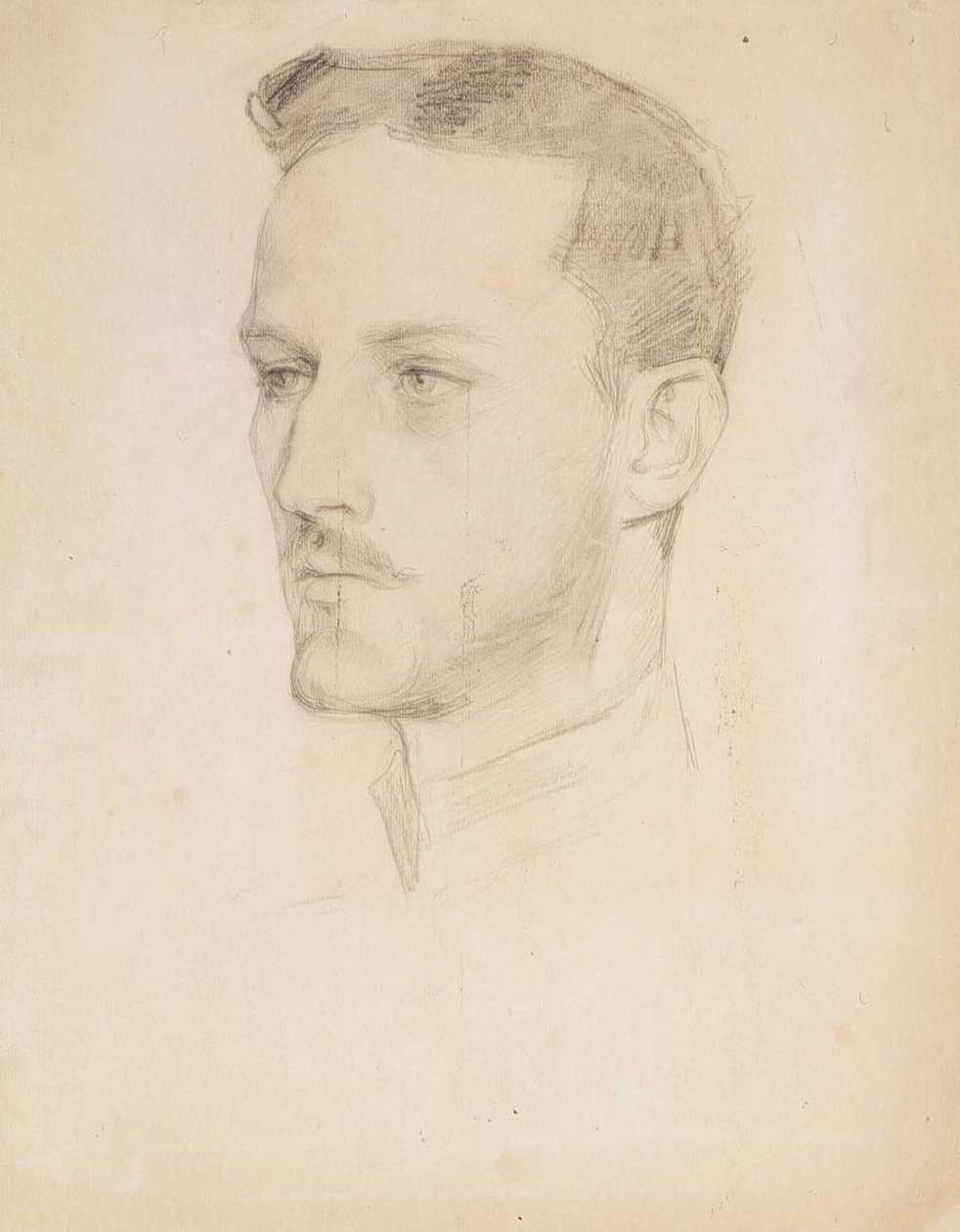 Estudo de retrato do Príncipe Carl, cabeça de Albert Edelfelt