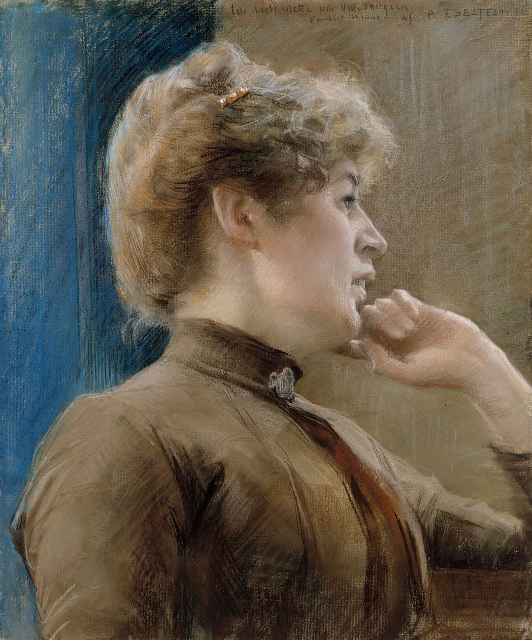Retrato de Antoinette Vallgren de Albert Edelfelt