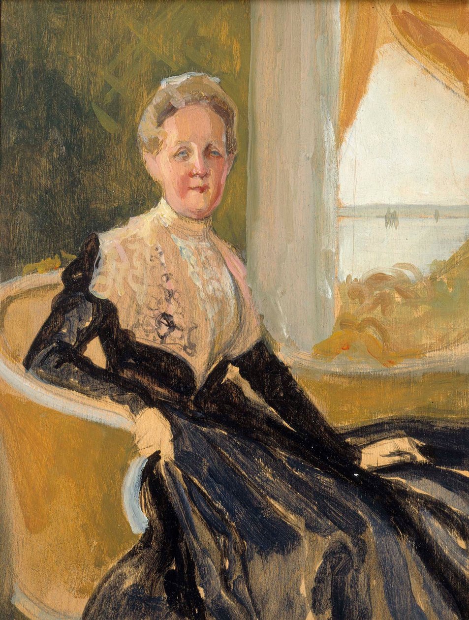 Retrato da condessa Elisabeth Wachtmaister, esboço de composição de Albert Edelfelt