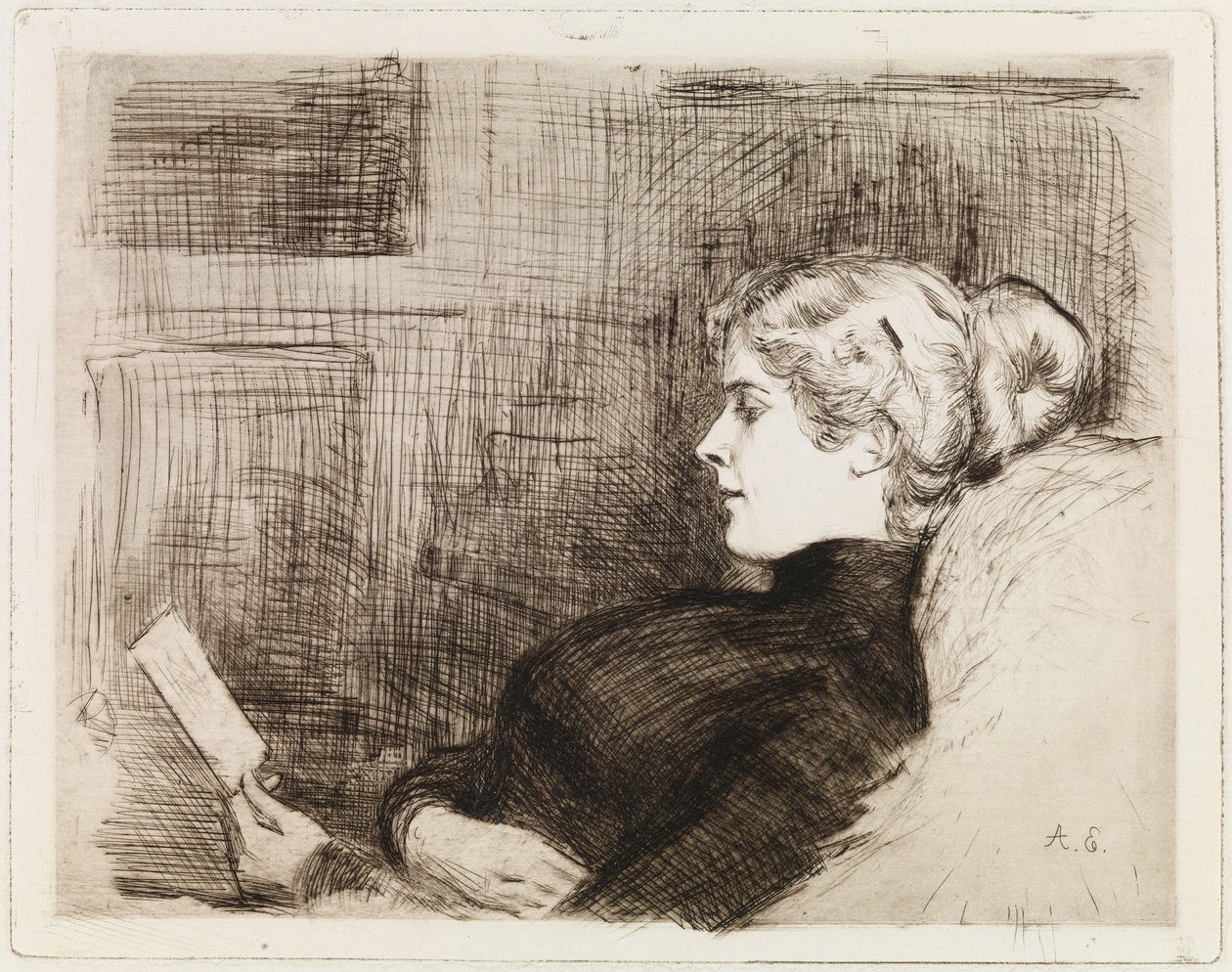Retrato de Marie Hagelstam (de Heiroth) de Albert Edelfelt